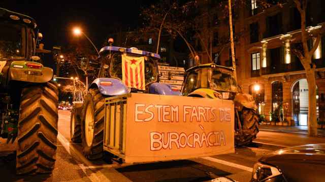 Tractores colapsando el centro de Barcelona el pasado 7 de febrero