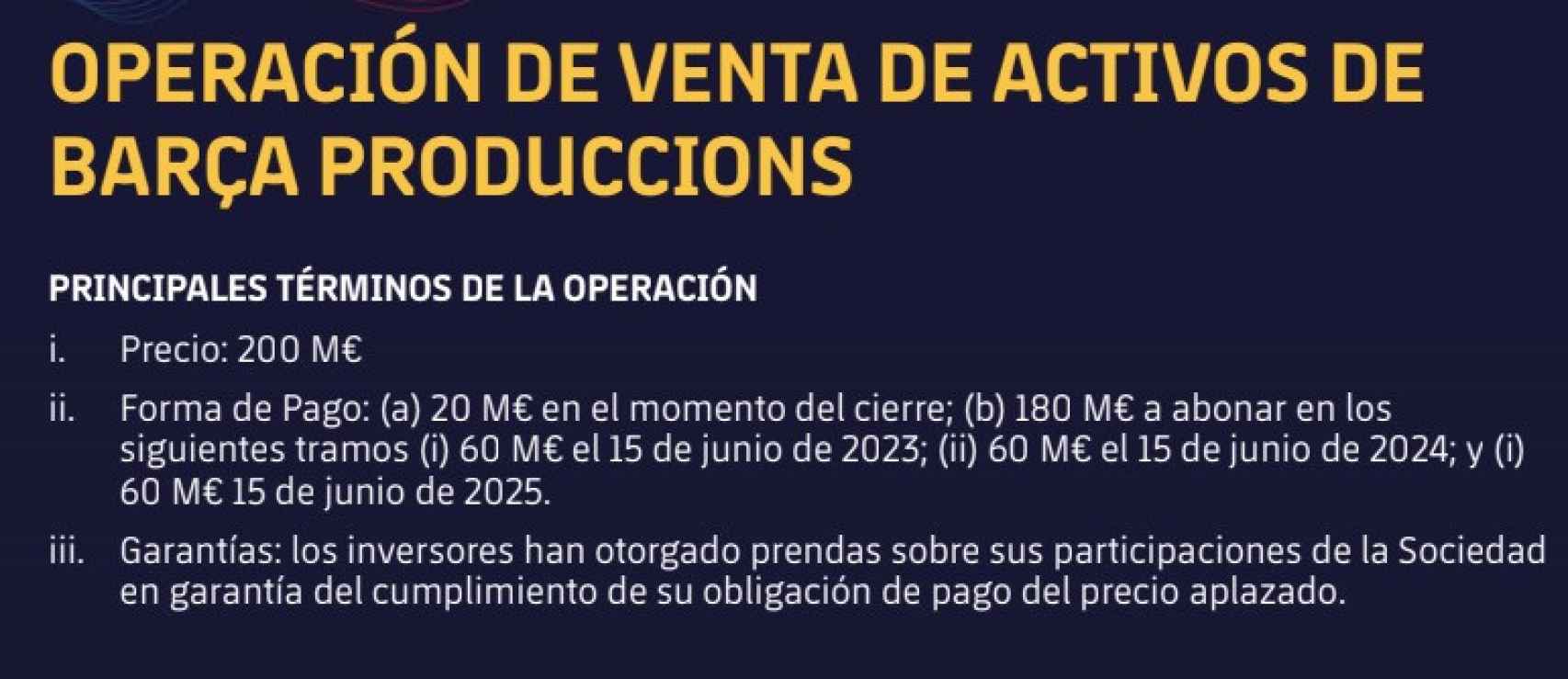 El FC Barcelona se arriesga a un nuevo impago por Barça Studios en junio de 2024