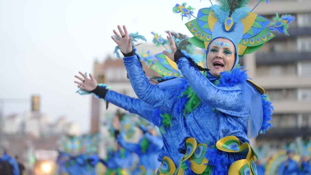 Una persona disfrazada en Carnaval