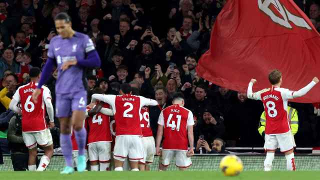 El Arsenal de Mikel Arteta festeja una victoria contra el Liverpool