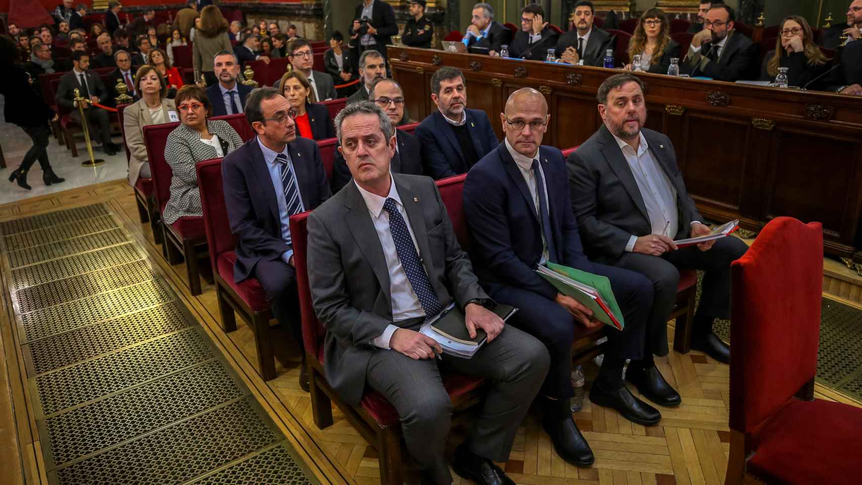 Los doce líderes independentistas acusados por el proceso soberanista catalán que derivó en la celebración del 1-O y la declaración unilateral de independencia de Cataluña