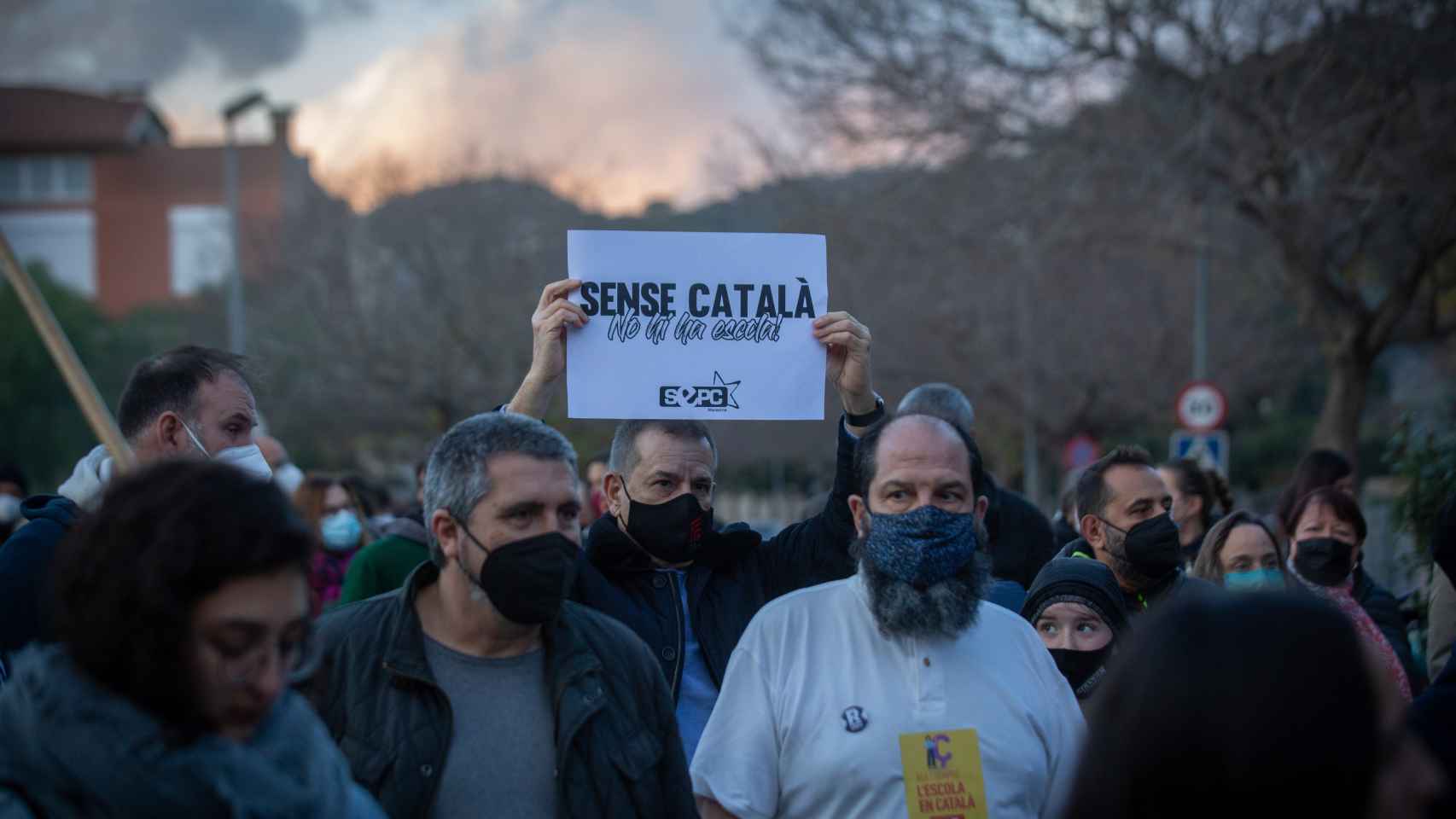 Manifestación contra el 25% de castellano en las escuelas catalanas
