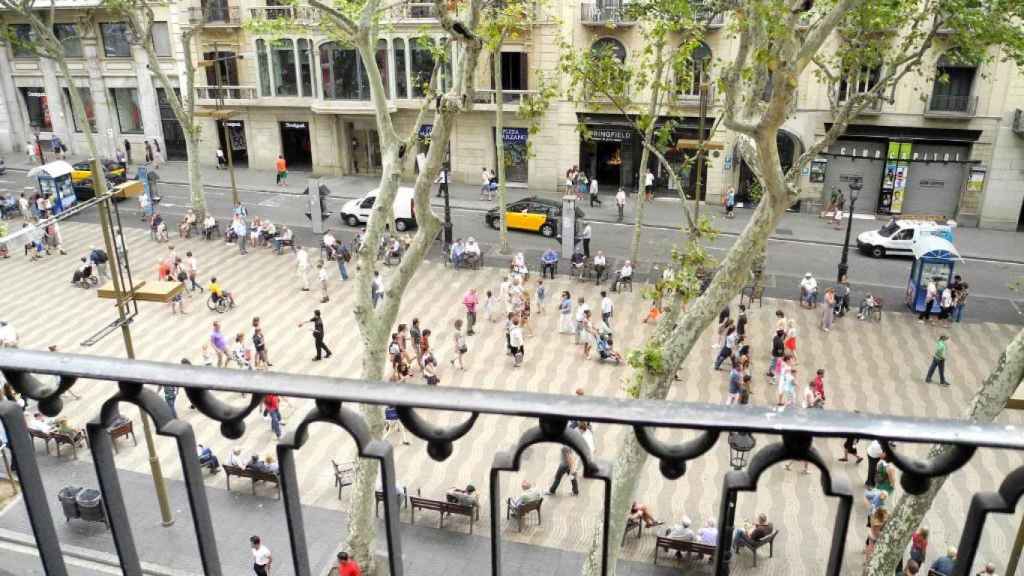 Imagen de Las Ramblas desde el Hotel Lloret