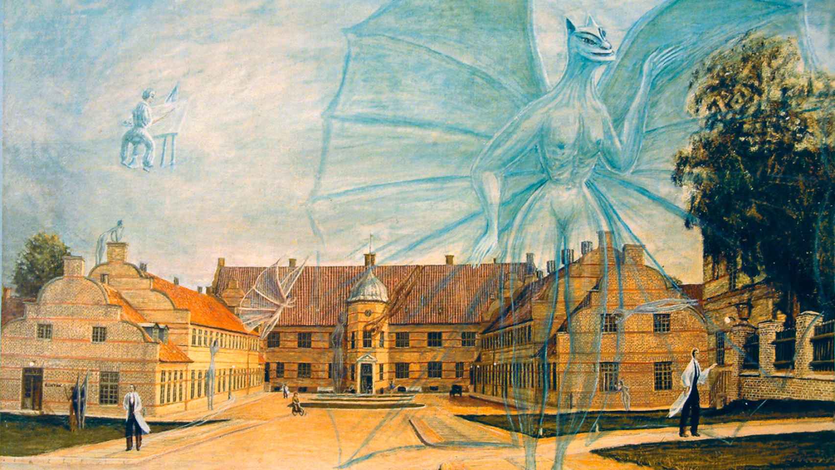 Obra de Ovartaci, en la exposición 'Loving the alien', en La Casa Encendida