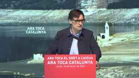 Salvador Illa, líder del PSC, durante la clausura de la jornada precongresual 'Ara toca dret a l'aigua', en Lleida