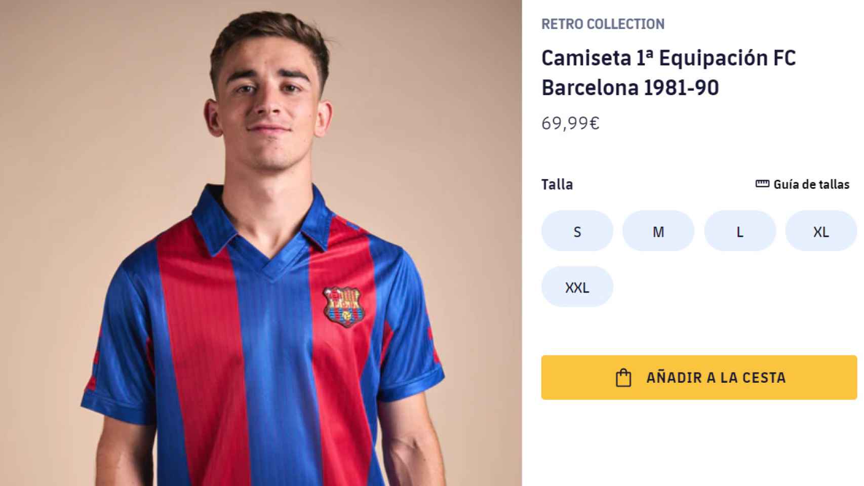 El Barça vende la camiseta que llevó del 1981 al 1990, de la marca Meyba