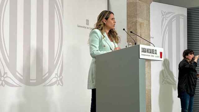 La portavoz del Govern, Patrícia Plaja, en rueda de prensa