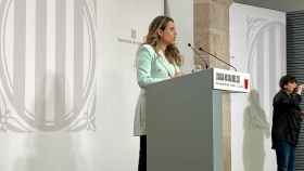 La portavoz del Govern, Patrícia Plaja, en rueda de prensa