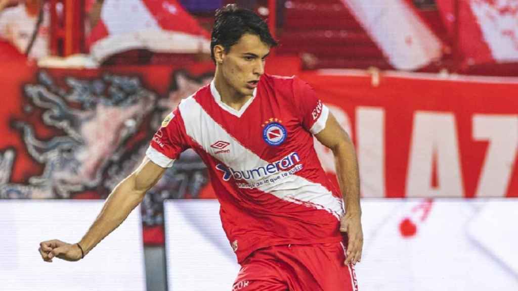 Federico Redondo, en un partido de Argentinos Juniors