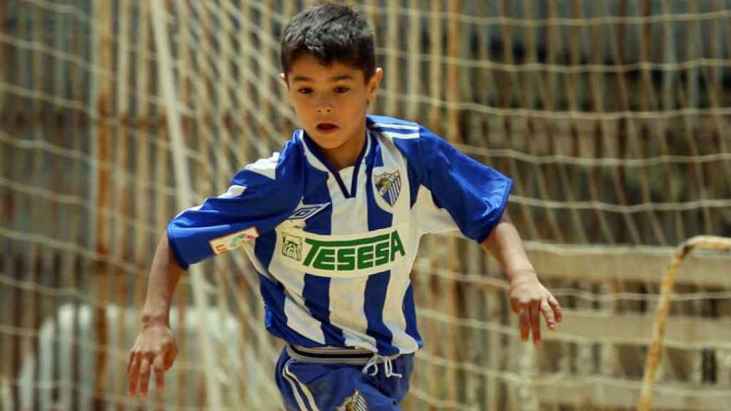 Brahim Díaz, durante su etapa en la cantera del Málaga