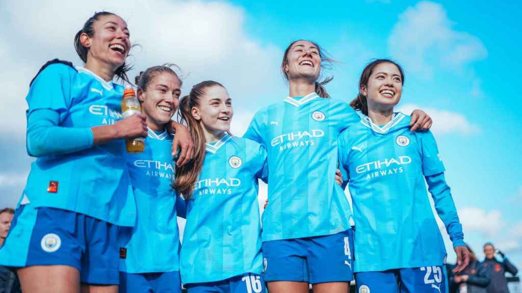 Las jugadoras del Manchester City celebran una victoria