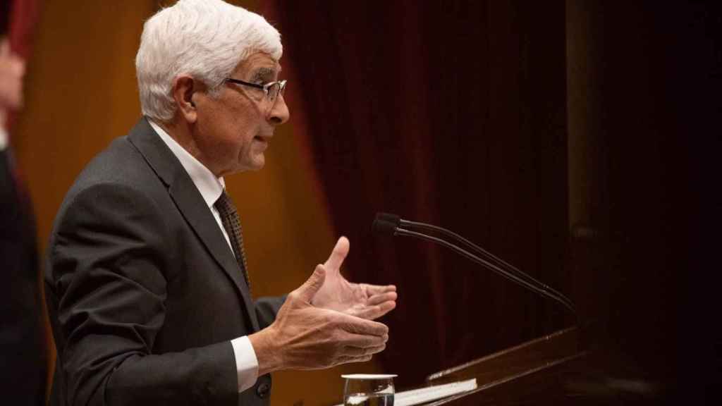 Manel Balcells, consejero catalán de Salud, en el Parlament