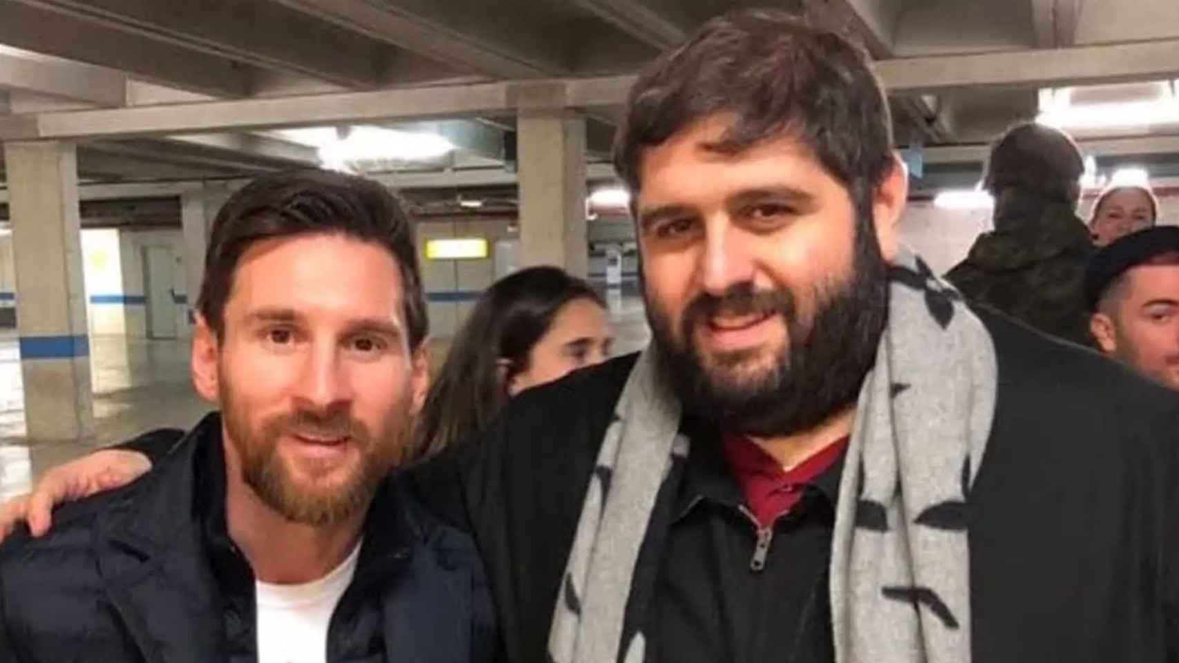 Edmundo Kabchi, junto a Leo Messi, en una imagen de archivo