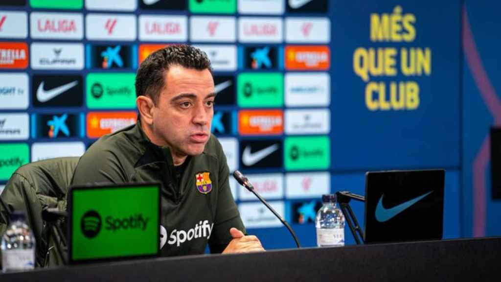 Xavi Hernández antes de enfrentarse al Celta de Vigo