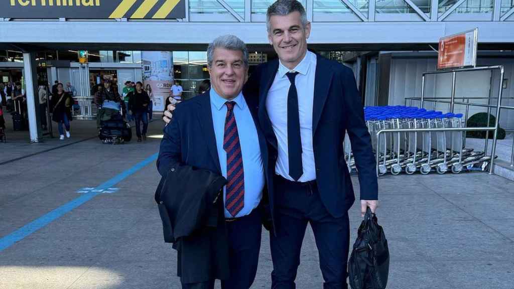 Joan Laporta y Enric Masip, en Málaga para ver la Copa del Rey de basket