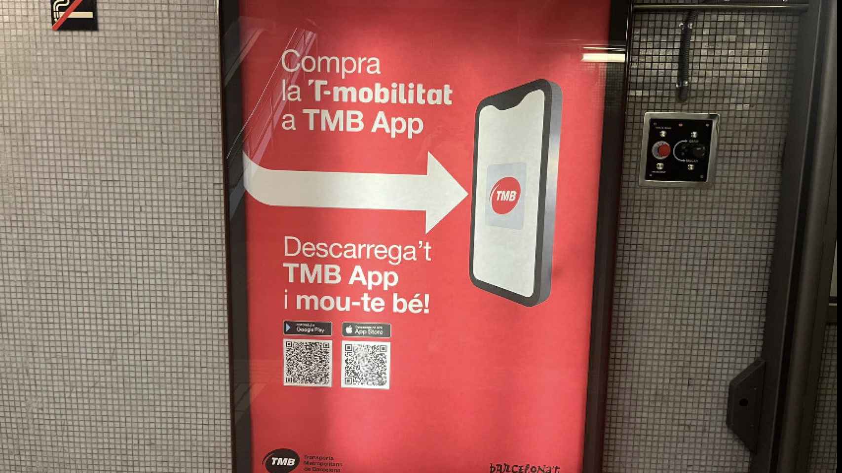 Imagen promocional de la app de la T-Mobilitat en Barcelona para Android e iPhone, a pesar de que en este último sistema no funciona