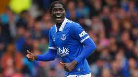 Amadou Onana, en un partido del Everton
