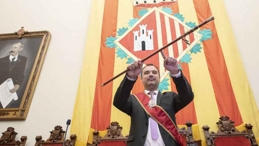 Jordi Ballart, alcalde de Terrassa, durante la toma de posesión del cargo en 2019