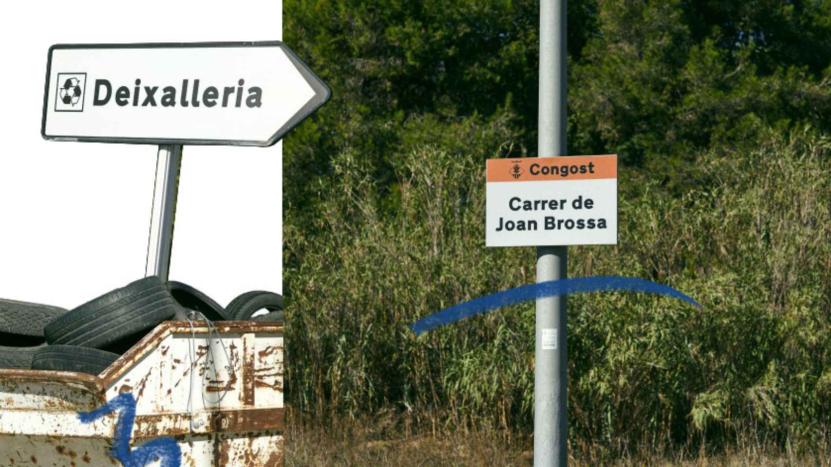 El punto verde de La Garriga se encuentra en la calle Joan Brossa