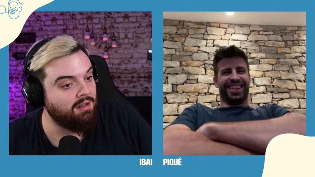 Ibai Llanos y Gerard Piqué en su primera conversación durante el programa 'Charlando Tranquilamente'