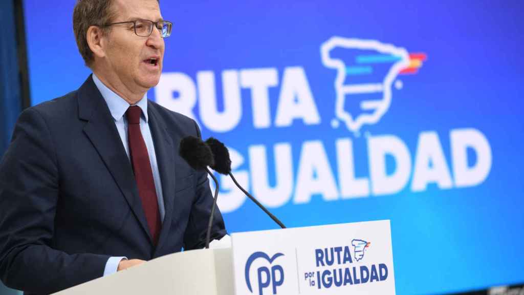 El presidente del PP, Alberto Núñez Feijóo