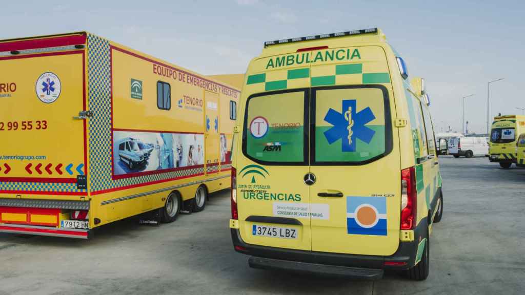 Una ambulancia de la flota de Grupo Empresarial Tenorio
