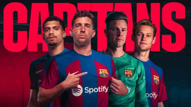 Los capitanes del Barça durante la temporada 2023-24