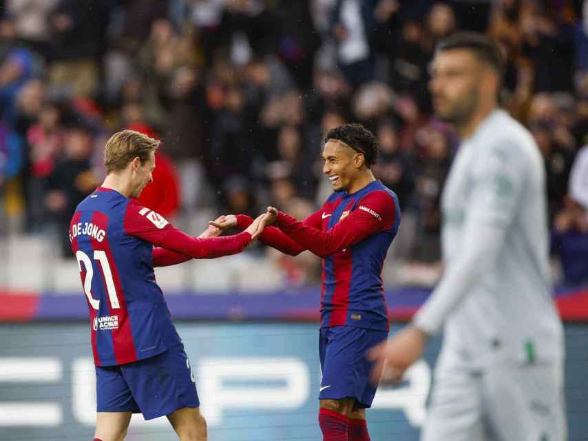 Frenkie de Jong y Raphinha, autores de los goles del Barça contra el Getafe