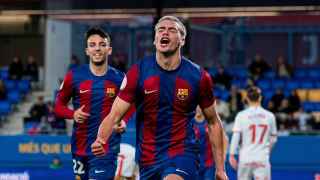 Marc Guiu va sobrado: el héroe del nuevo triunfo del Barça B