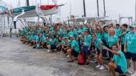 Voluntarios de la Copa América, en la regata preliminar de Vilanova