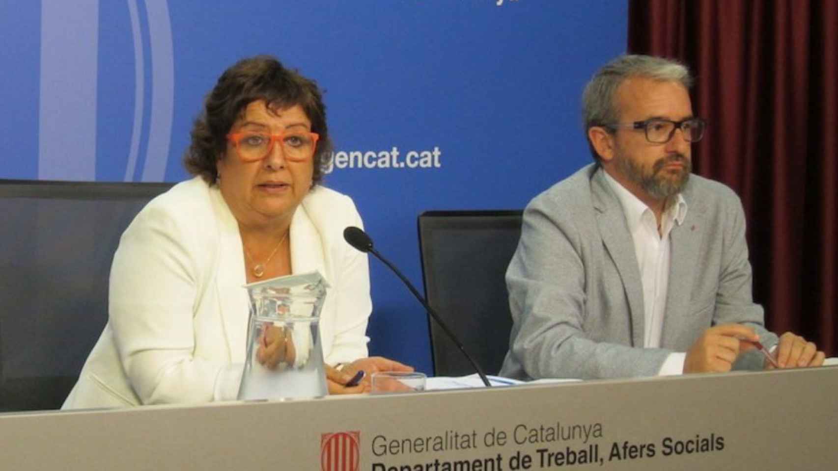 Josep Ginesta junto a la consejera Dolors Bassa durante su etapa en la consejería de Treball de la Generalitat