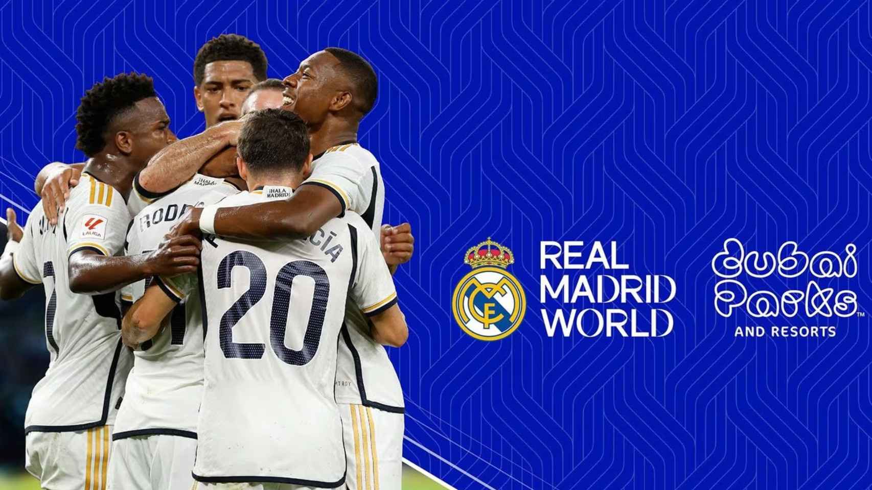 La imagen promocional de Real Madrid World, el parque temático del club merengue en Dubai