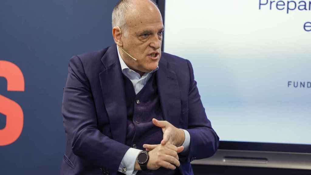 Javier Tebas, en la presentación del proyecto 'Preparados'  de la Liga