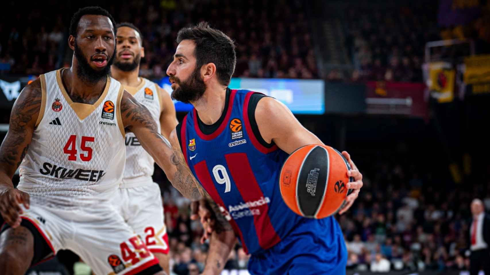 Ricky Rubio, en su redebut con el Barça de basket