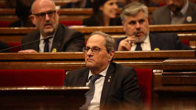 Quim Torra, 'expresident' catalán, en el Parlament