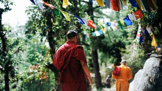 Imagen de archivo de un monasterio budista