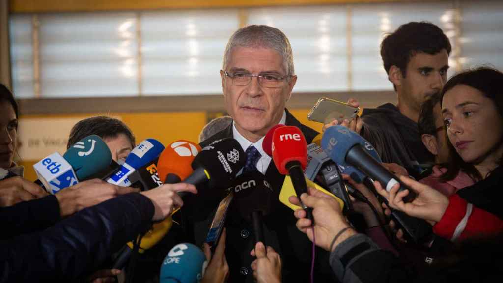 Rueda de prensa del entonces presidente de Renfe, Isaías Táboas, tras el descarrilamiento de 2018 en Vacarisses