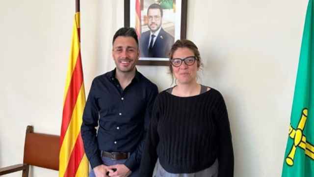 Judit Cornellà, alcaldesa de Campelles, junto al director dels Serveis Territorials