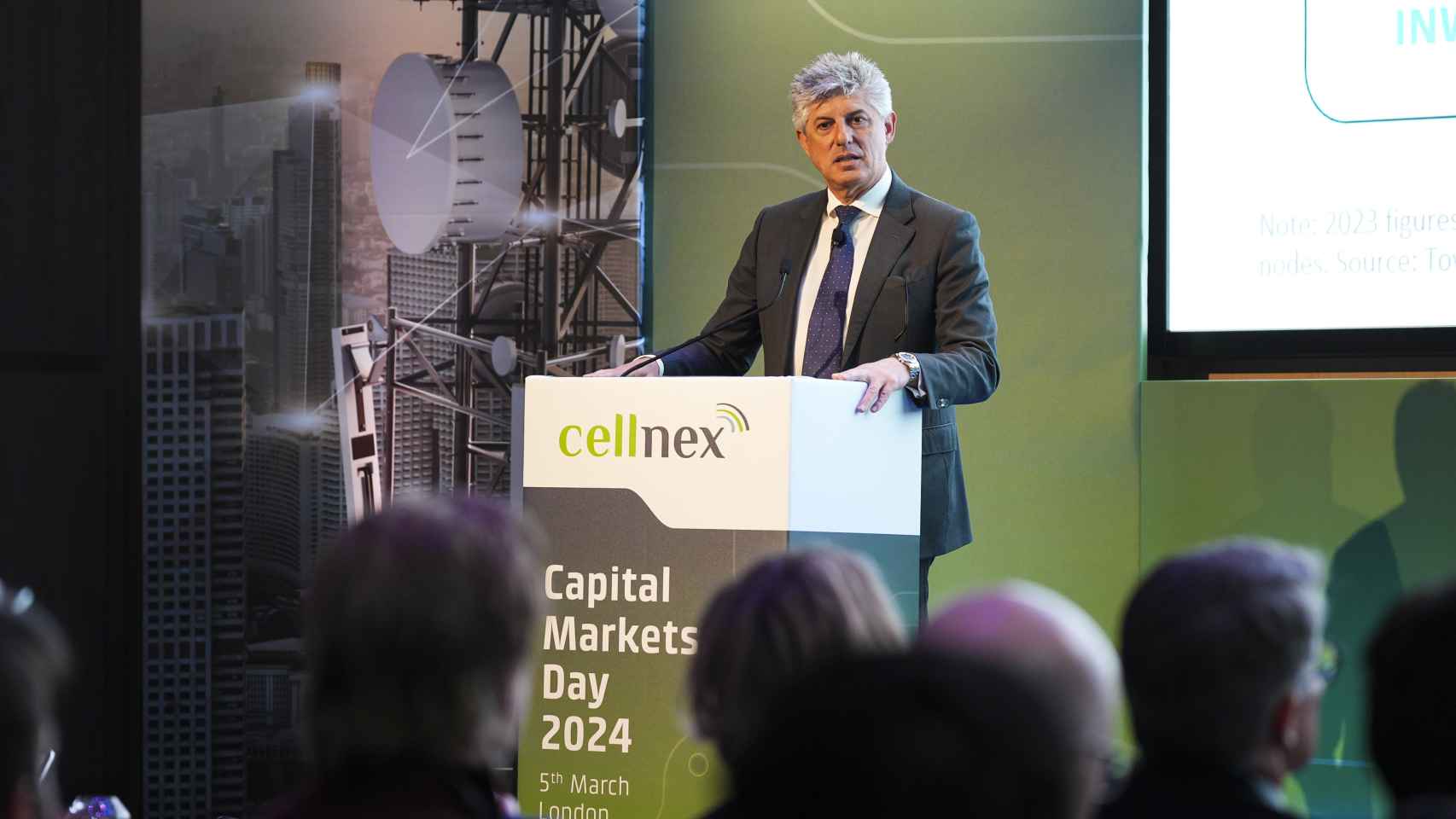 Marco Patuano, consejero delegado de Cellnex, durante el Capital Markets Day