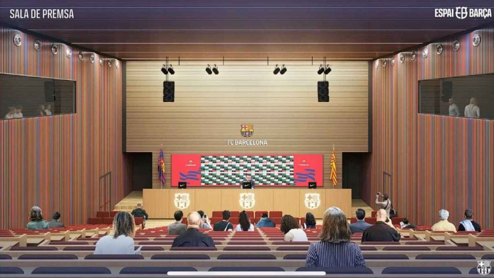 Sala de prensa del nuevo Camp Nou