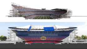 El diseño conceptual de los videomarcadores que tendrá el nuevo Camp Nou