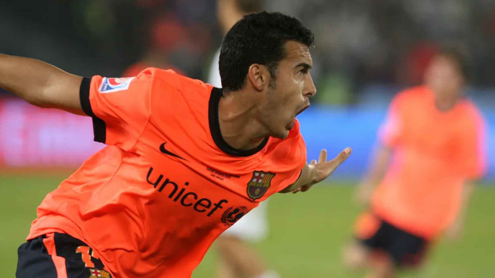 La euforia de Pedro tras marcar un gol en una final con el Barça