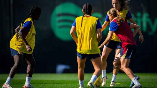 Las jugadoras del Barça Femenino, en un entrenamiento