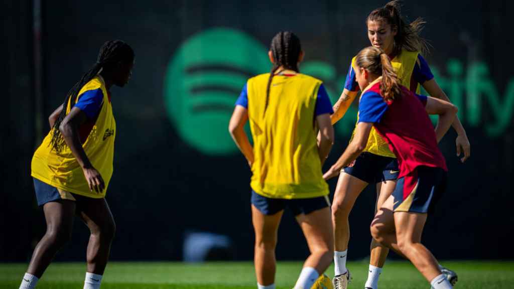 Las jugadoras del Barça Femenino, en un entrenamiento