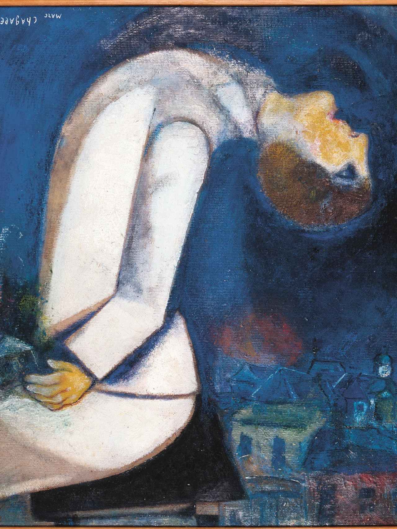 El óleo ‘El hombre de la cabeza al revés’ (1919), de Chagall.