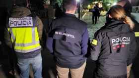 Agentes de Policía Nacional, Mossos d'Esquadra y Europol en un operativo conjunto