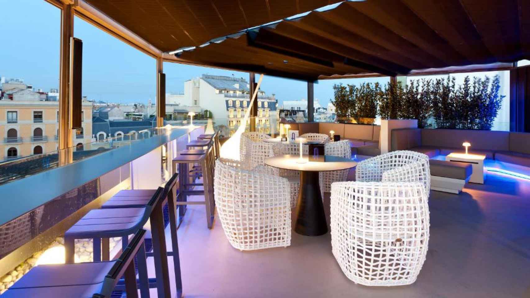 La célebre terraza del Hotel Condes de Barcelona