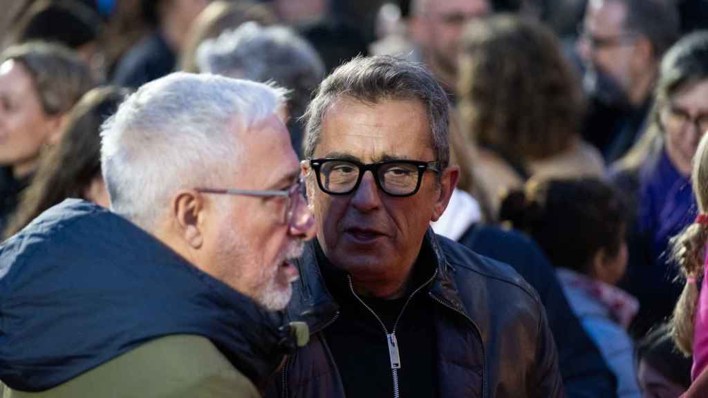 Xavier Sardà y Andreu Buenafuente en la presentación de la exposición Tim Burton's Laberynth