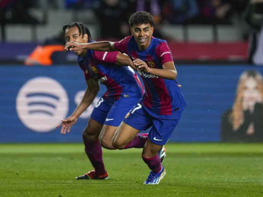 Lamine Yamal celebrando el gol contra el Mallorca en Liga