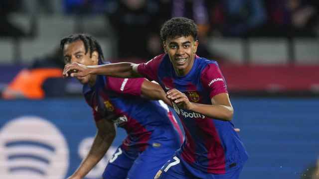 Lamine Yamal celebrando el gol contra el Mallorca en Liga
